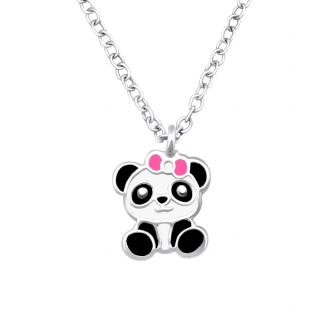 Glory strieborný náhrdelník Panda